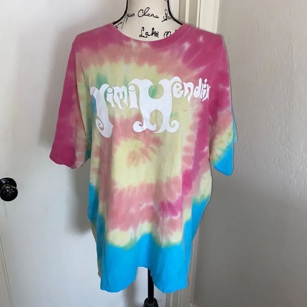 Jimi Hendrix Music Tie Dye Graphic T-Shirt Concert Festival